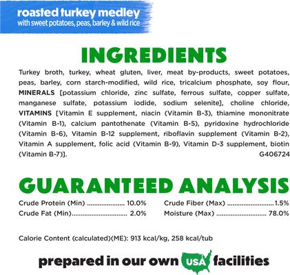 Show full view: Purina Beneful Freshly Prepared Meals Roasted Turkey Medley with Wild Rice, Peas & Barley Wet Dog Food, 10-oz, case of 8 slide 7 of 12