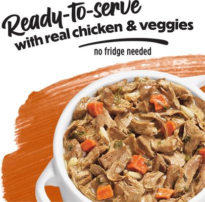 Show full view: Purina Beneful Freshly Prepared Meals Roasted Chicken Recipe with Brown Rice, Carrots & Spinach Wet Dog Food, 10-oz, case of 8 slide 4 of 12
