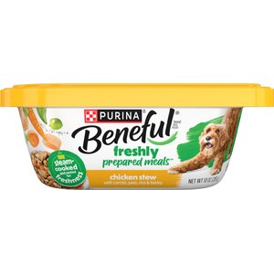 Purina Beneful Freshly Prepared Meals Chicken Stew with Rice, Carrots, Peas & Barley Wet Dog Food, 10-oz, case of 8