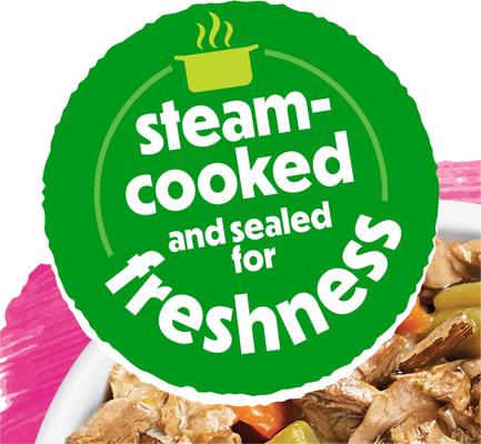 Show full view: Purina Beneful Freshly Prepared Meals Beef & Chicken Medley with Green Beans, Carrots & Wild Rice Wet Dog Food, 10-oz, case of 8 slide 5 of 12