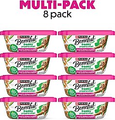 Purina Beneful Freshly Prepared Meals Beef & Chicken Medley with Green Beans, Carrots & Wild Rice Wet Dog Food, 10-oz, case of 8 slide 2 of 8