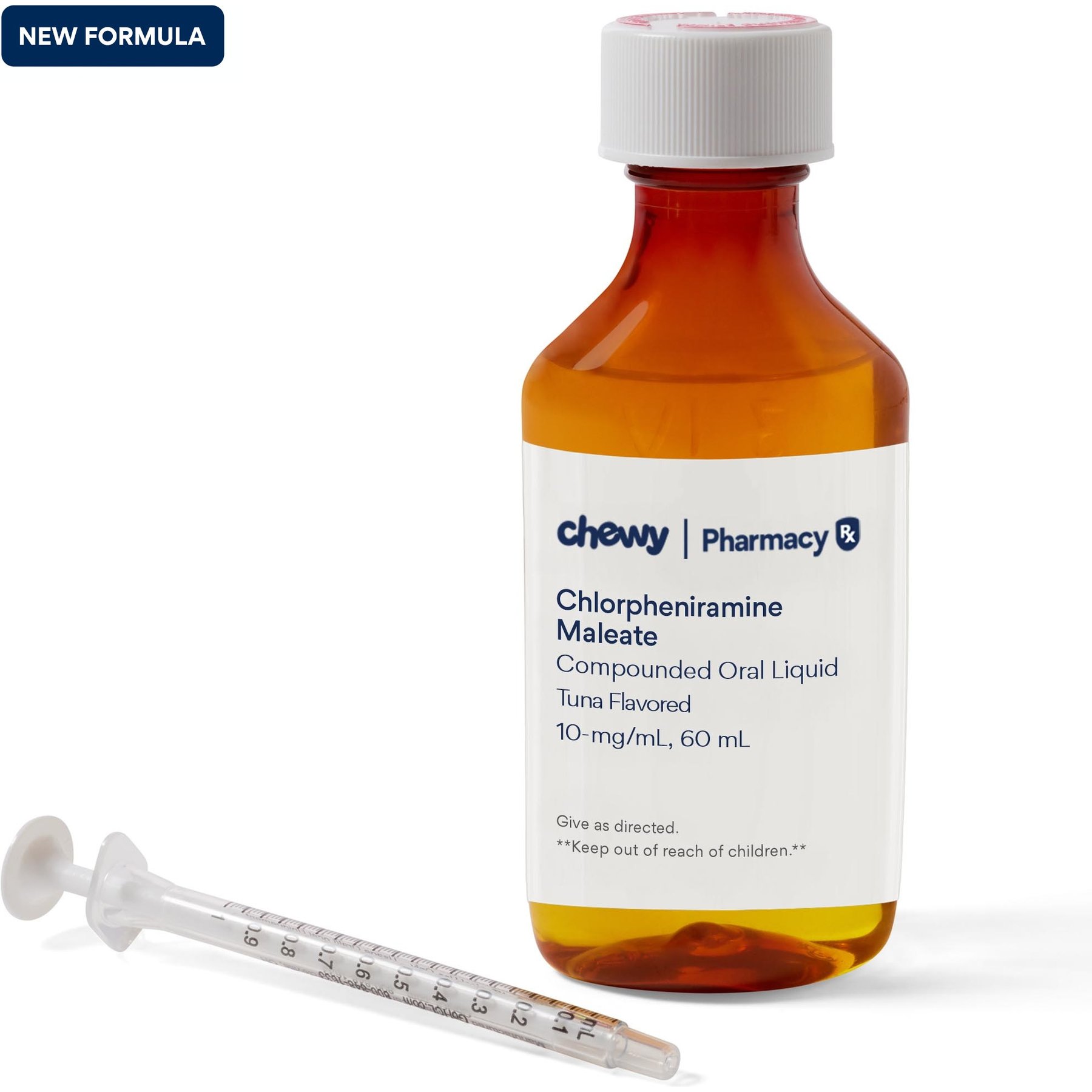 Chlorpheniramine Maleate Compounded Tuna Oral Oil Suspension, 10 mg/mL, 60 mL for Veterinary use