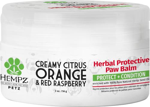 Show full view: Hempz Petz Creamy Citrus Orange Red Raspberry Deodorizing Cologne Dog Spray, 8.5-fl oz bottle + Creamy Citrus Orange Red Raspberry Paw Balm, 2-oz jar slide 6 of 9