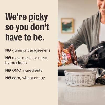 Show full view: The Honest Kitchen Human Grade One Pot Stew Tender Turkey Stew with Quinoa, Carrots & Broccoli Wet Dog Food, 10.5-oz bag, case of 6 slide 7 of 9