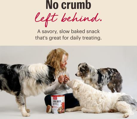 Show full view: The Honest Kitchen Human Grade Bone Broth Bites Roasted with Beef Bone Broth, Sweet Potatoes, & Parsley Dog Treats, 8-oz bag slide 8 of 12