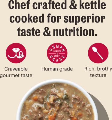 Show full view: The Honest Kitchen Human Grade One Pot Stews Slow Cooked Chicken Stew Wet Dog Food, 10.5-oz, case of 6 slide 5 of 9