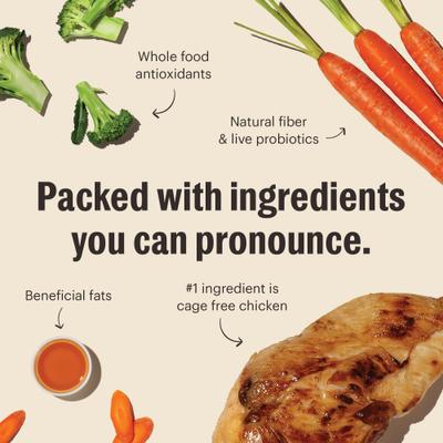 Show full view: The Honest Kitchen Human Grade Grain-Free Chicken Whole Food Clusters Dry Dog Food, 20-lb bag slide 9 of 13