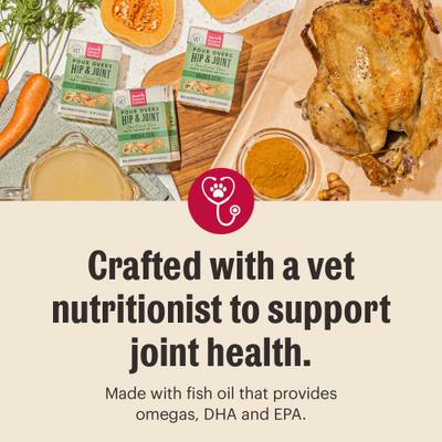 Show full view: The Honest Kitchen Human Grade Functional POUR OVERS Hip & Joint Support Chicken Stew Dog Food Topper, 5.5-oz can, case of 12 slide 9 of 10