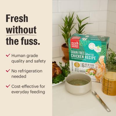 Show full view: The Honest Kitchen Human Grade Dehydrated Chicken & Fish Grain-Free Cat Food, 2-lb box slide 7 of 10