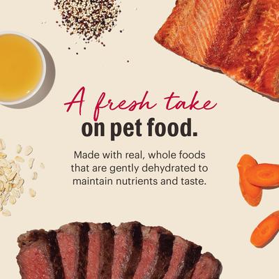 Show full view: The Honest Kitchen Human Grade Wholemade Whole Grain Beef & Salmon Dehydrated Dog Food, 10-lb box slide 8 of 10