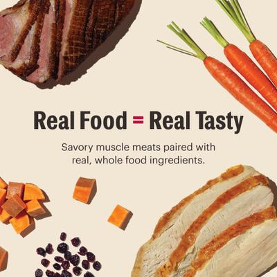 Show full view: The Honest Kitchen Human Grade Butcher Block Pate Turkey, Duck & Root Veggies Wet Dog Food, 10.5-oz bag, case of 6 slide 8 of 9