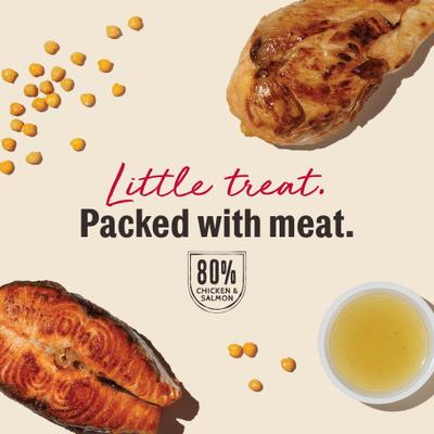 Show full view: The Honest Kitchen Human Grade Surf & Turf Meaty Littles Slow Roasted Chicken & Salmon Recipe Dog Treats, 4-oz bag slide 8 of 12