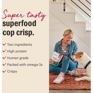 The Honest Kitchen Superfood Cod Crisps Cod & Blueberry Dehydrated Dog Treats, 3-oz bag
