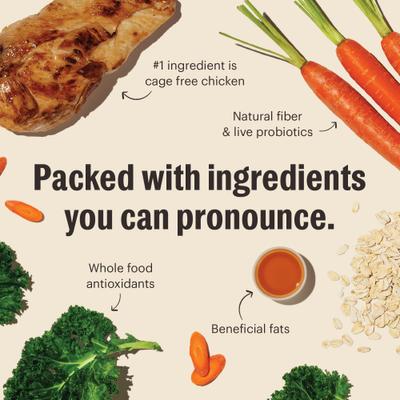 Show full view: The Honest Kitchen Human Grade Food Clusters Whole Grain Chicken & Oat Recipe Dog Food, 5-lb bag slide 9 of 12