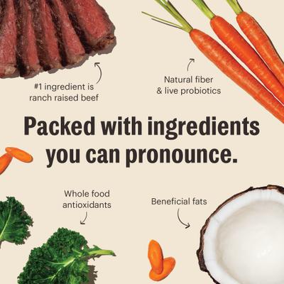 The Honest Kitchen Grain-Free Beef Whole Food Clusters Dry Dog Food