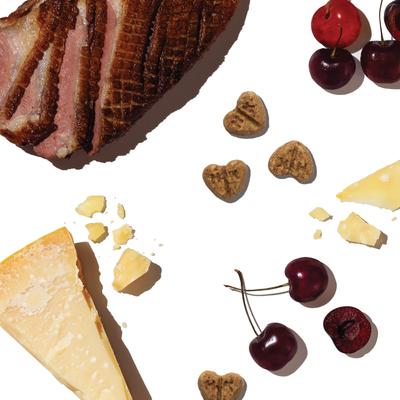 Show full view: The Honest Kitchen Human Grade Parmesan Pecks Duck, Parmesan & Cherry Recipe Dog Treats, 8-oz bag slide 5 of 11