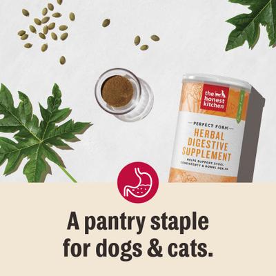 Show full view: The Honest Kitchen Human Grade Perfect Form Herbal Digestive Dog & Cat Supplement, 3.2-oz jar slide 6 of 11