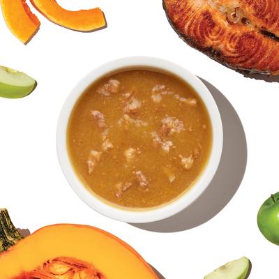 Show full view: The Honest Kitchen Human Grade Pumpkin POUR OVERS Salmon & Pumpkin Stew Wet Dog Food Topper, 5.5-oz, case of 12 slide 5 of 12