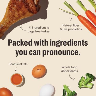 Show full view: The Honest Kitchen Human Grade Grain-Free Turkey Whole Food Clusters Dry Dog Food, 1-lb bag slide 9 of 13