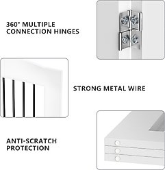 LovMor Freestanding Indoor Dog Gate, White, 4 Panel: 80 x 24-in slide 2 of 8