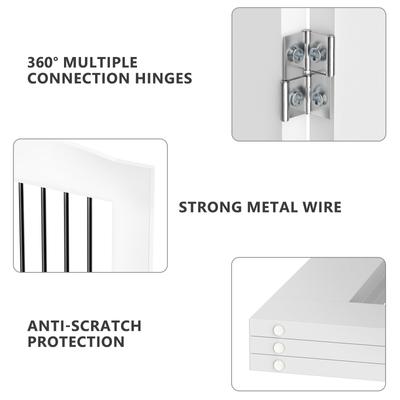 Show full view: LovMor Freestanding Indoor Dog Gate, White, 4 Panel: 80 x 24-in slide 8 of 9
