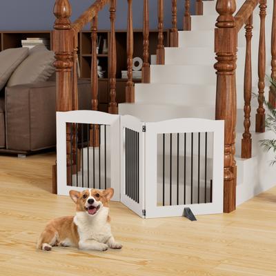 Show full view: LovMor Freestanding Indoor Dog Gate, White, 3 Panel: 60 x 24-in slide 4 of 9