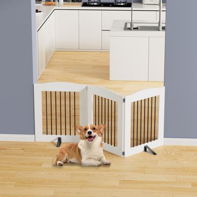 Show full view: LovMor Freestanding Indoor Dog Gate, White, 3 Panel: 60 x 24-in slide 6 of 9