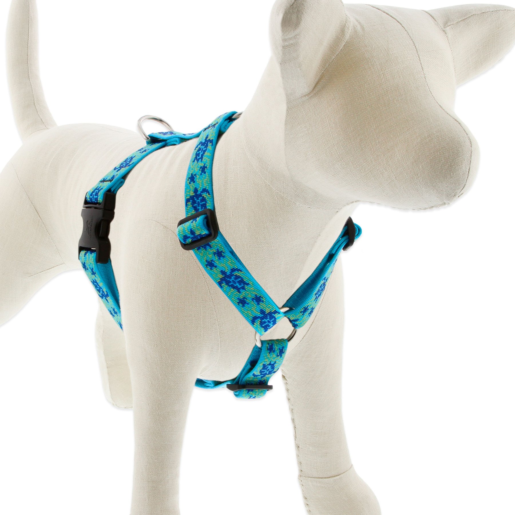 LupinePet Turtle Reef Adjustable Dog Harness, Large: 24 to 38-in chest