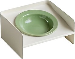 Happy & Polly Cozy Halo Cat Bowl & Shelf, Green