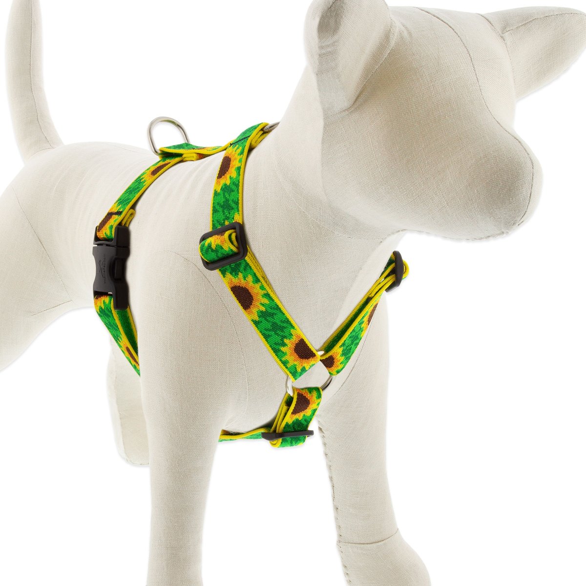 LupinePet Sunflowers Adjustable Dog Harness, Medium: 20 to 32-in chest