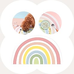 Happy & Polly Rainbow Waterproof Cat & Dog Food Mat slide 2 of 9