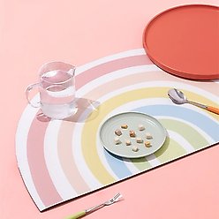 Happy & Polly Rainbow Waterproof Cat & Dog Food Mat
