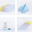 Show in main carousel: Happy & Polly Cloud Shaped Cat & Dog Food Mat, Grey slide 4 of 9