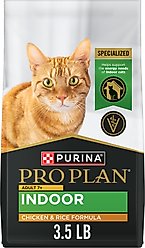 Purina Pro Plan Adult 7 Plus Indoor Chicken & Rice Formula High Protein Dry Cat Food, 3.5-lb bag