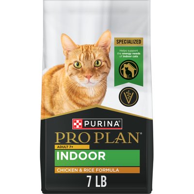 Purina Pro Plan Purina Pro Plan Adult 7 Plus Indoor Chicken & Rice Formula High Protein Dry Cat Food, 7-lb bag