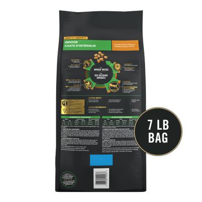 Show full view: Purina Pro Plan Adult 7 Plus Indoor Chicken & Rice Formula High Protein Dry Cat Food, 7-lb bag slide 3 of 12