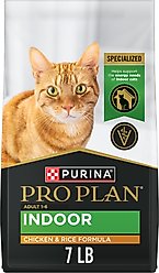 Purina Pro Plan Adult Indoor Chicken & Rice Formula High Protein Dry Cat Food, 7-lb bag