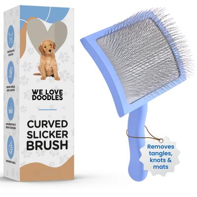 Show full view: We Love Doodles Curved Grooming Slicker Dog Brush, Large slide 1 of 8