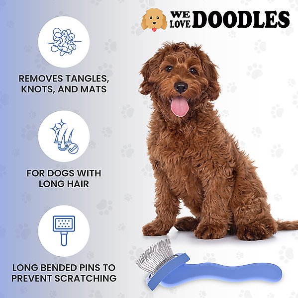 Show full view: We Love Doodles Curved Grooming Slicker Dog Brush, Medium slide 4 of 8