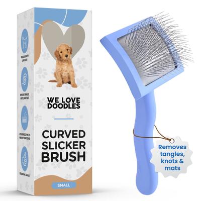 Show full view: We Love Doodles Curved Grooming Slicker Dog Brush, Small slide 1 of 8