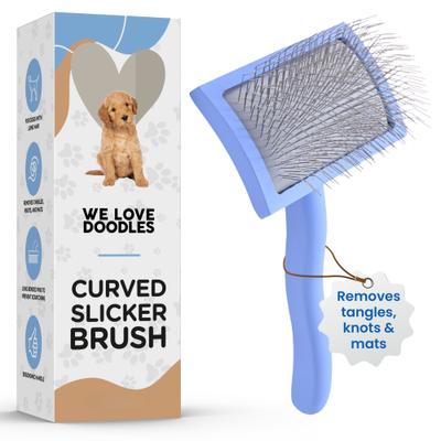 Show full view: We Love Doodles Curved Grooming Slicker Dog Brush, Medium slide 1 of 8