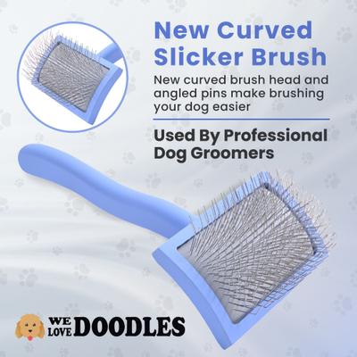 Show full view: We Love Doodles Curved Grooming Slicker Dog Brush, Medium slide 3 of 8