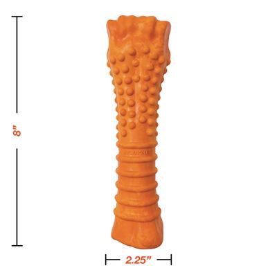 Show full view: Nylabone Strong Chew Textured Knuckle Bone 70th Birthday Dog Toy, Orange Swirl Bacon & Cheese, X-Large slide 5 of 9