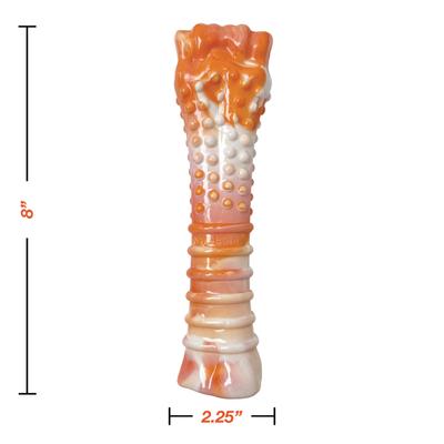 Show full view: Nylabone Power Chew Textured Bone 70th Birthday Dog Toy, Orange Swirl Chicken, X-Large slide 5 of 10