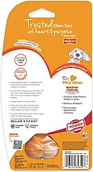 Nylabone Power Chew Textured Bone 70th Birthday Doy Toy, Orange Swirl Chicken, Medium slide 2 of 9
