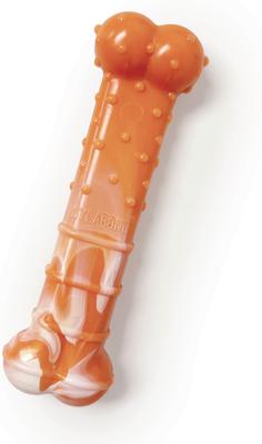 Show full view: Nylabone Power Chew Textured Bone 70th Birthday Doy Toy, Orange Swirl Chicken, Medium slide 8 of 9