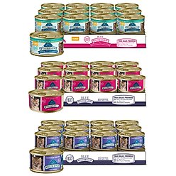 Kitten Variety Pack - Blue Buffalo Wilderness Kitten Chicken Grain-Free Canned Cat Food, Salmon Canned Food, Chicken & Trout Canned Food