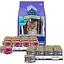 Kitten Variety Pack - Blue Buffalo Chicken Dry Food, Chicken Canned Food, Salmon Canned Food