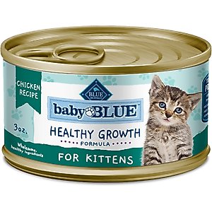 Blue Buffalo Baby Blue Healthy Growth Formula Grain-Free High Protein Chicken Recipe Kitten Wet Food, 3-oz cans, case of 24