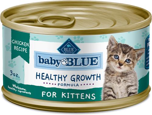 Show full view: Blue Buffalo Baby BLUE Healthy Growth Formula Grain-Free High Protein, Natural Kitten Pate Wet Cat Food, Chicken Recipe + Pate Wet Food, Salmon Recipe slide 6 of 10